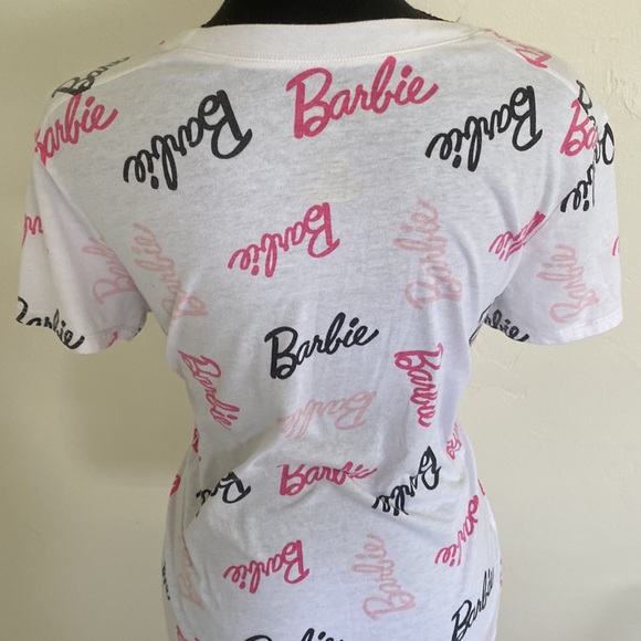 Rue 21 White Super Cute Barbie In Cursive Shirt - Picture 14 of 15